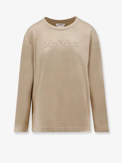Max Mara Maxmara Women Berma - Silk And Cotton Sweatshirt In Gray