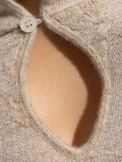 Ganni Alpaca Blend Sweater In Neutral