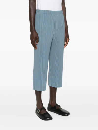 Issey Miyake Blue Compleat Trousers In Blue