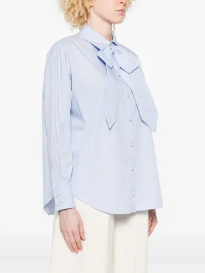 蝴蝶结细节搭扣衬衫