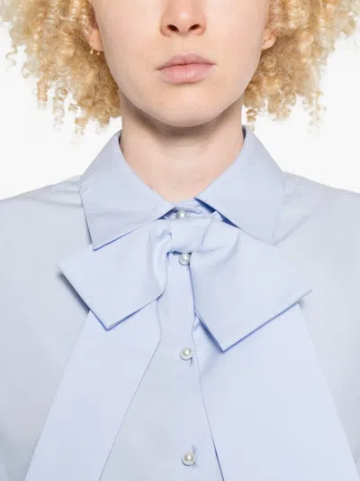 蝴蝶结细节搭扣衬衫