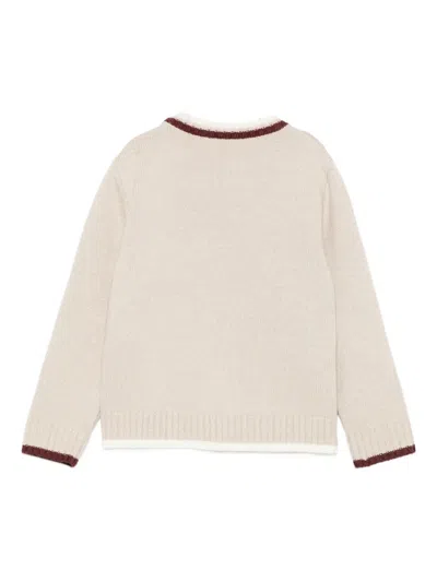 Eleventy Virgin Wool Mandala Sweater In Gold