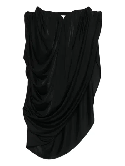 Giuseppe Di Morabito Draped Strapless Top In Black