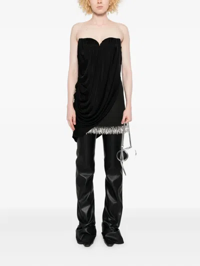 Giuseppe Di Morabito Draped Strapless Top In Black