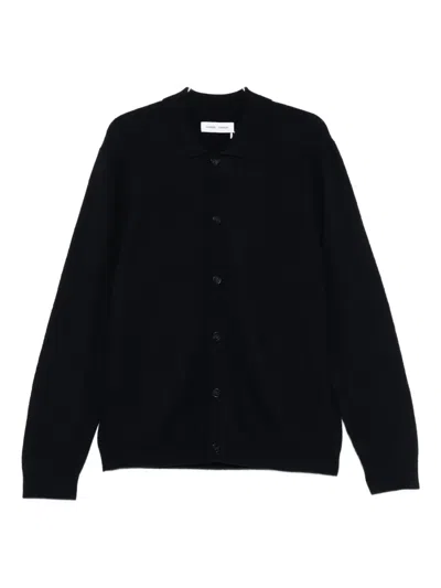 Samsoe & Samsoe Buttoned Collar Cardigan In Black