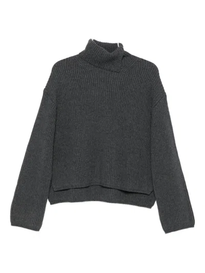 Joseph Ribbed Sweater In Gray