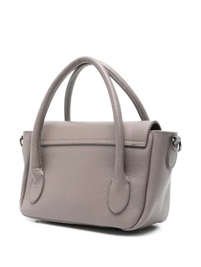 Niū Jeanne Double-handle Leather Tote Bag In Gray