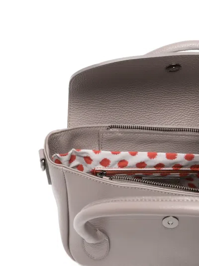 Niū Jeanne Double-handle Leather Tote Bag In Gray