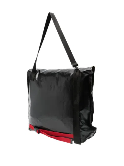 Plan C Graphic-print Shoulder Bag In Black