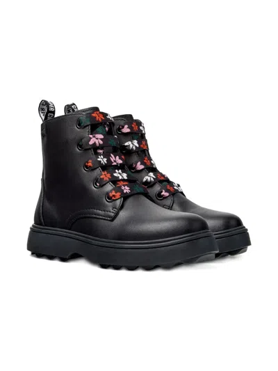 NORTE 花卉蕾丝及踝靴