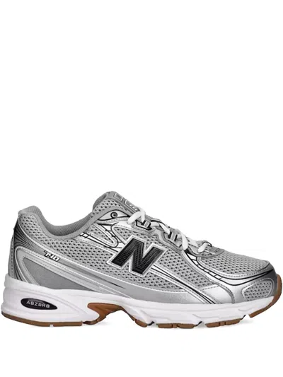 New Balance 740 Mesh Sneakers With Leather Inserts In Gray