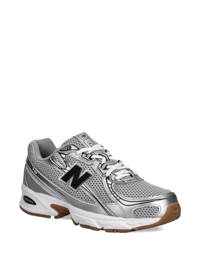 New Balance 740 Mesh Sneakers With Leather Inserts In Gray