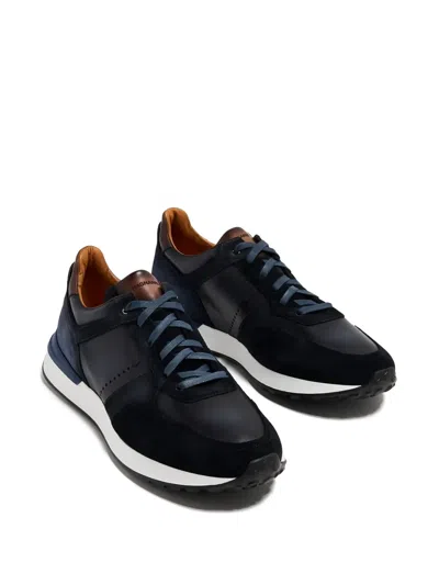 Magnanni Xl Grafton 3 Runner Sneakers In Navy