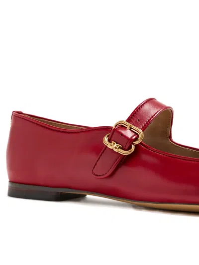 Sam Edelman Michaela Mary Jane Flat Scarlet Red Leather In Red