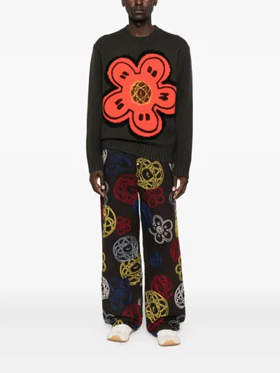 Kenzo Boke Flower Cotton Blend Sweater In Multi