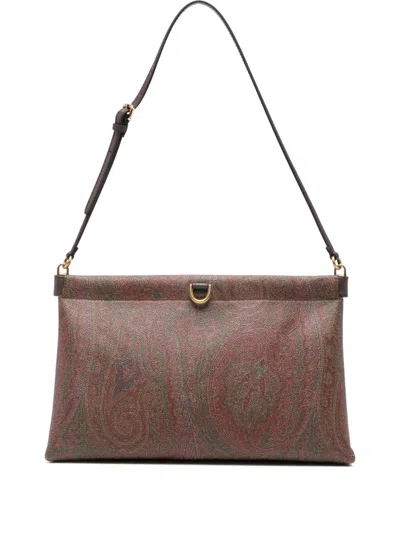 Etro Arnica Mini Shoulder Bag With Paisley Print In Multi