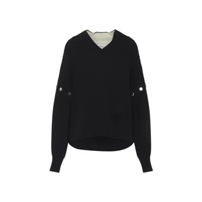 Sportmax Tay Oversized Jumper With Detachable Sleeves In Black