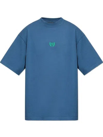 Balenciaga Men's Fit T-shirt In Blue