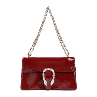 Gucci Womens Rosso Ancora Dionysus Chain-strap Leather Shoulder Bag In Red