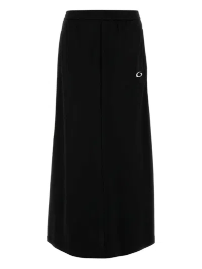 Balenciaga Cotton Blend Mini Skirt With Side Zip Pockets In Black