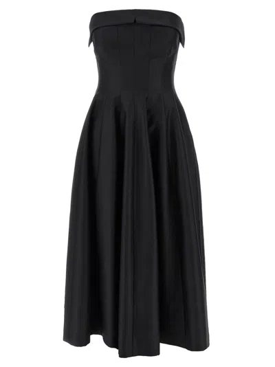 Alberta Ferretti Alberta Ferreti Wool Silk Dress In Black
