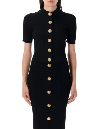 Balmain 4-pocket Cardigan In Black