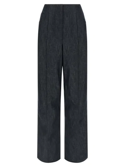 Fendi Women Cotton Wide-leg Trousers In Multi