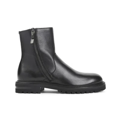 Giorgio Armani Ankle-length Monobloc Rubber Outsole Boots In Black