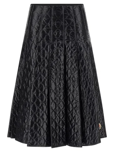 Moncler Padded Midi Skirt With Square Quilting In Multi