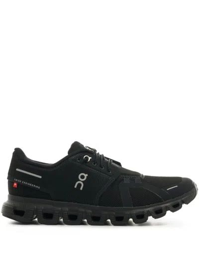 On Cloud 6 Lace-up Sneakers In Black