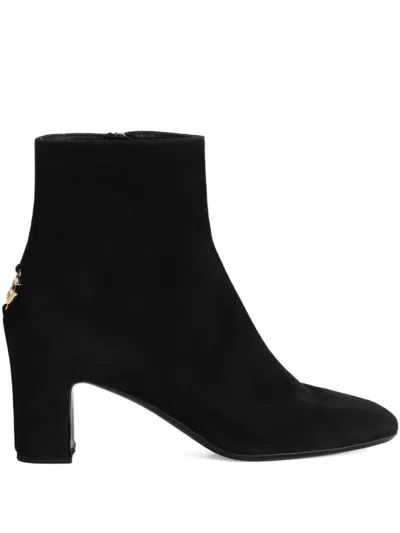Dolce & Gabbana Suede Ankle Boot In Black