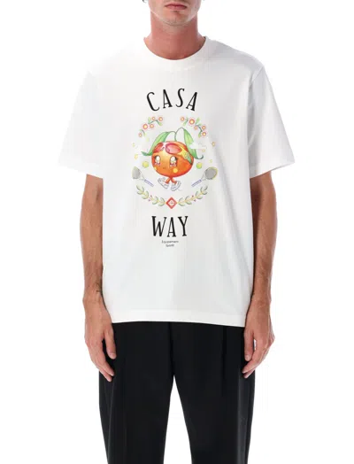 Casablanca Print T-shirt In White