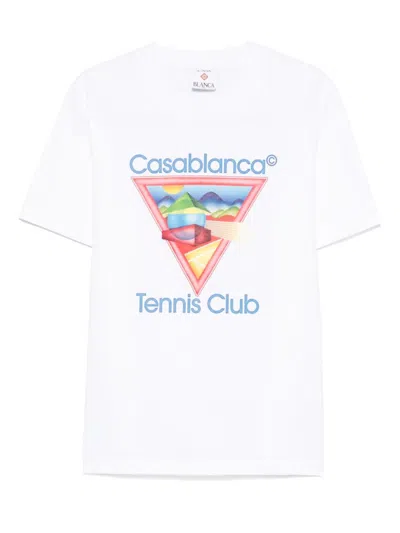 Casablanca Tennis Club Icon T-shirt In White