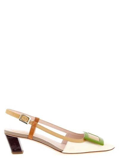 Roger Vivier Chic Block Heel Slingback Pump In Multi