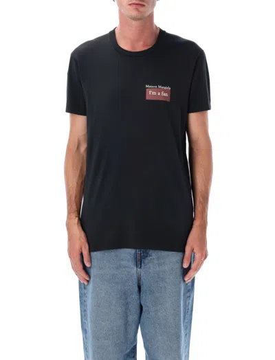 Maison Margiela Overdyed Cotton I M A Fan T-shirt In Black