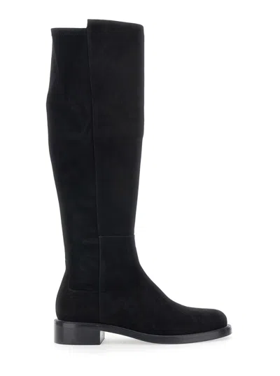 Stuart Weitzman Gisele Block Heel Knee High Boot In Black