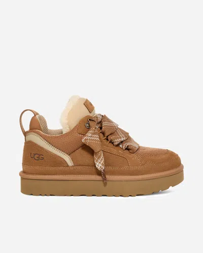 Ugg Low-profile Brown Sneakers With Suede And Nylon Upper