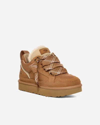 Ugg Low-profile Brown Sneakers With Suede And Nylon Upper