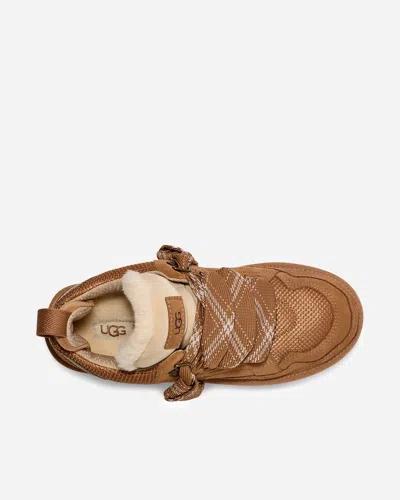 Ugg Low-profile Brown Sneakers With Suede And Nylon Upper