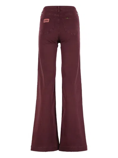 Lois Jeans Buttoned Straight-leg Jeans In Brown