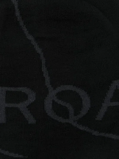 Roa Logo Wool Beanie In Black