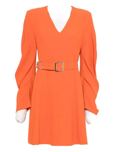 泡泡袖束腰迷你连衣裙