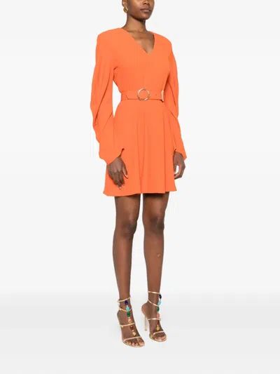 泡泡袖束腰迷你连衣裙