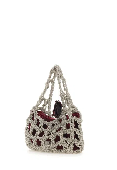 Twenty Four Haitch Shoulder Bag Twenty Fourhaitch Woman Color Plum In Burgundy