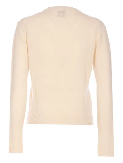 Allude Ribbed Crew-neck Sweater In Neutral