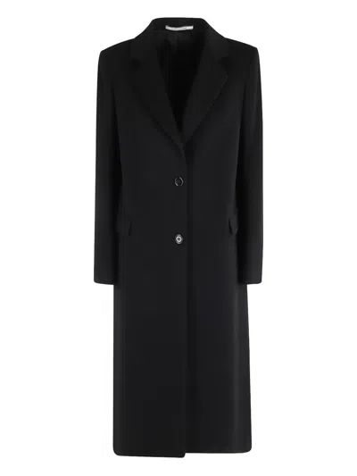 Tagliatore Single-breasted Wool Coat In Black