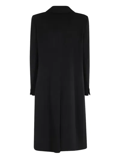 Tagliatore Single-breasted Wool Coat In Black