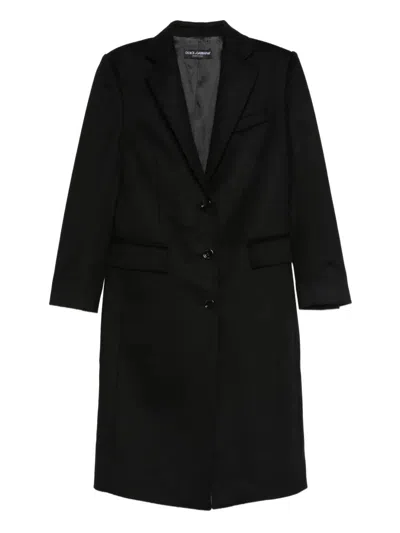 Dolce & Gabbana Single-breasted Coat In Black