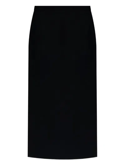 Givenchy Tailored High-waisted Midi Skirt With Back Pleats In Black