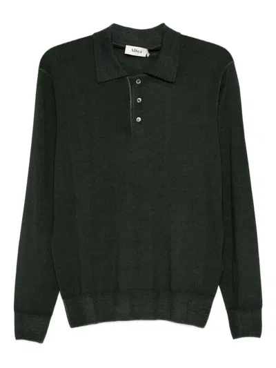 Altea Long Sleeve Polo-neck Sweater In Gray